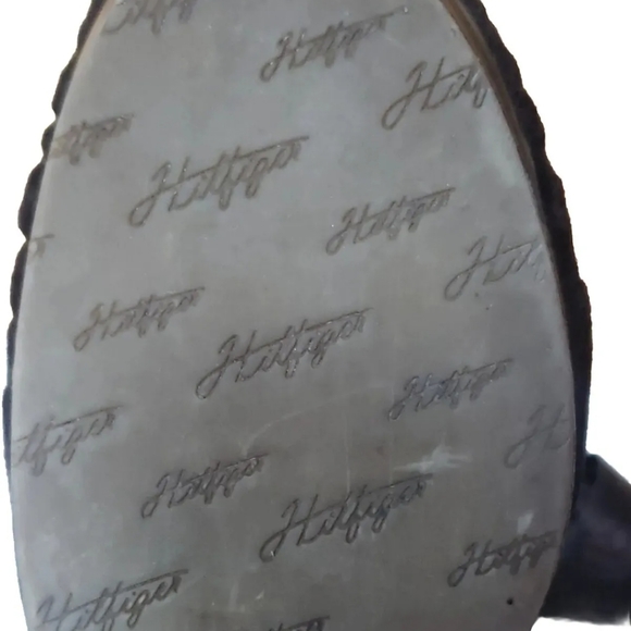 VTG 90s Y2K Tommy Hilfiger Brown Leather Chunky Heel Womens Platform Shoe Size 9 - Picture 12 of 12